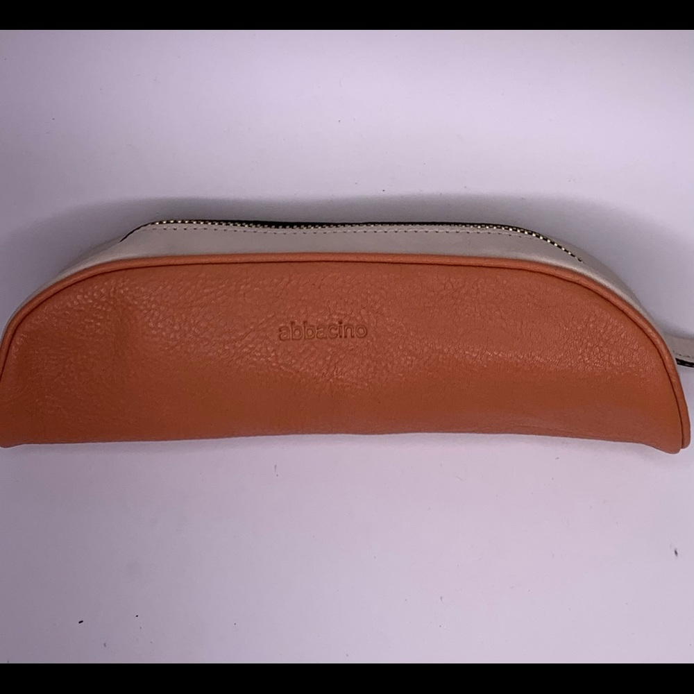 New Abbacino Orange Leather Thin Zippy Case